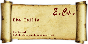 Eke Csilla névjegykártya