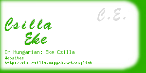 csilla eke business card